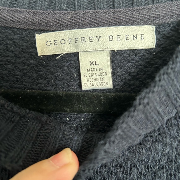 Geoffrey Beene Navy Knit Preppy Sweater Mens XL - Picture 7 of 8